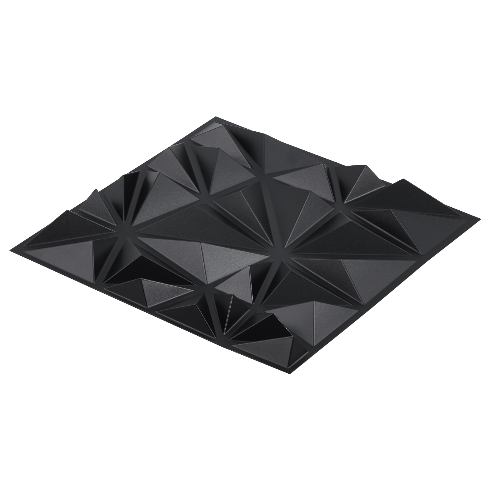 3d Wall Panels Diamond Matte Black Pvc Adhesive Wall Stickers_voghion.com